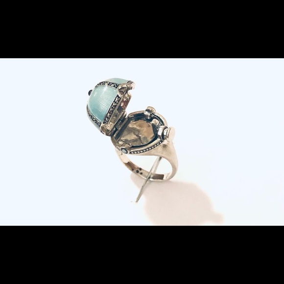 Ely’s Fate Onyx and marcassite ring - Picture 3 of 5